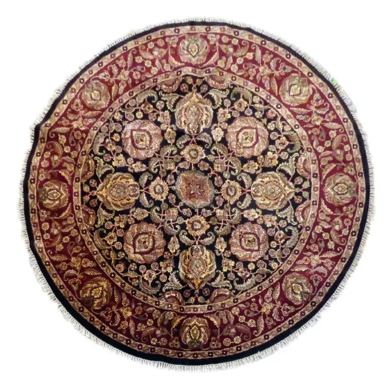 Indian Hand-Knotted Rug 7'11" X 7'11"